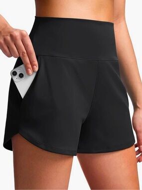 Soothfeel High Waisted Athletic Running Shorts, Size Medium, BNWOT